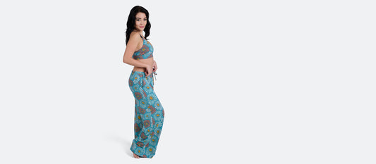 Women's Modal Wide Leg Pant | Disco Daisies