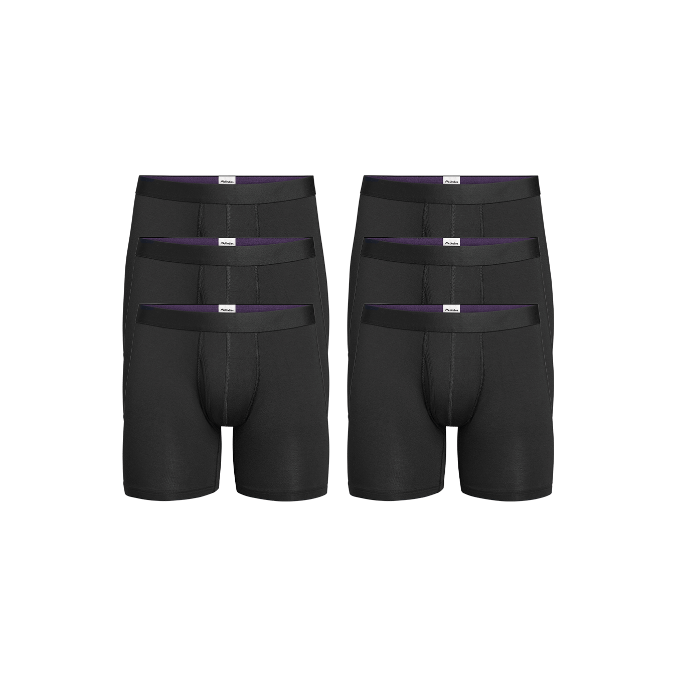 Boxer Brief w/ Fly 6-Pack | Black