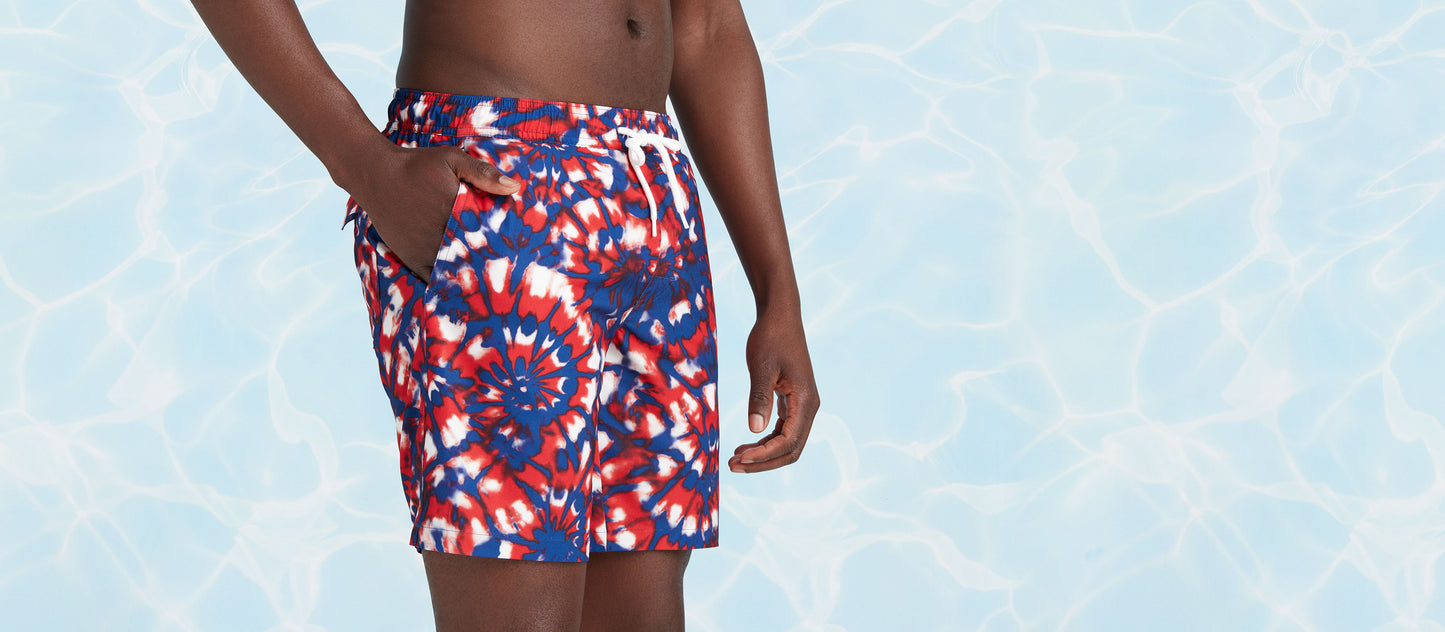 8" Swim Trunk 1.0 | Americana Tie Dye