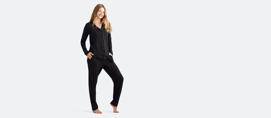 Women's Longsleeve Modal PJ Set | Black