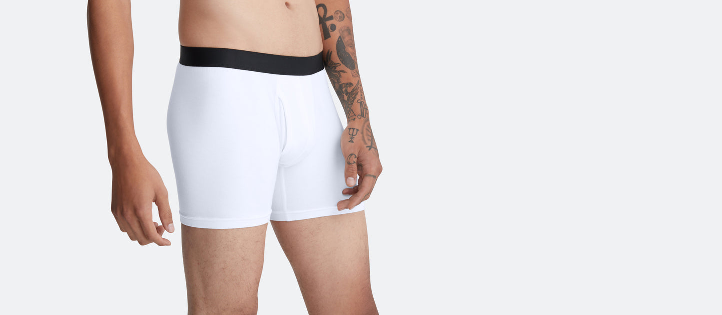 Boxer Brief w/ Fly | White