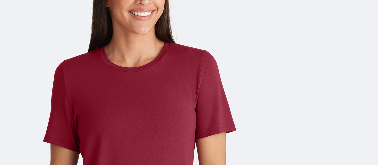 Women's Modal Crew Tee | Cabernet