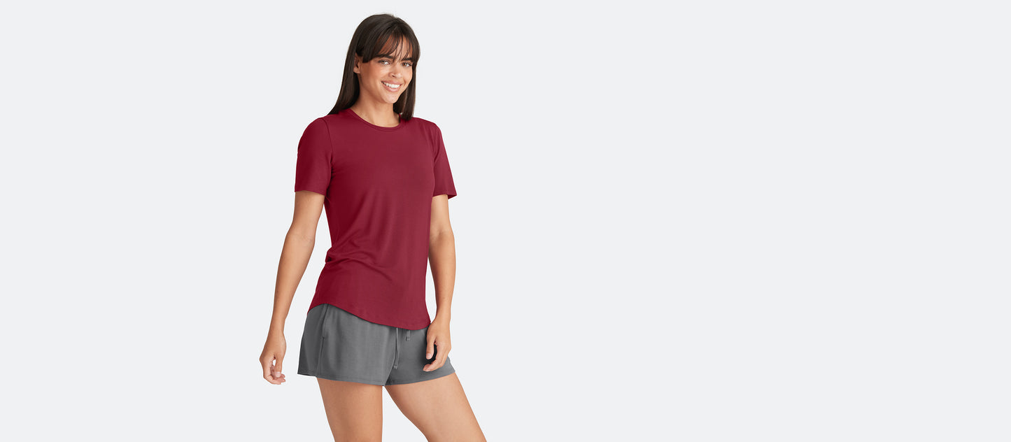 Women's Modal Crew Tee | Cabernet