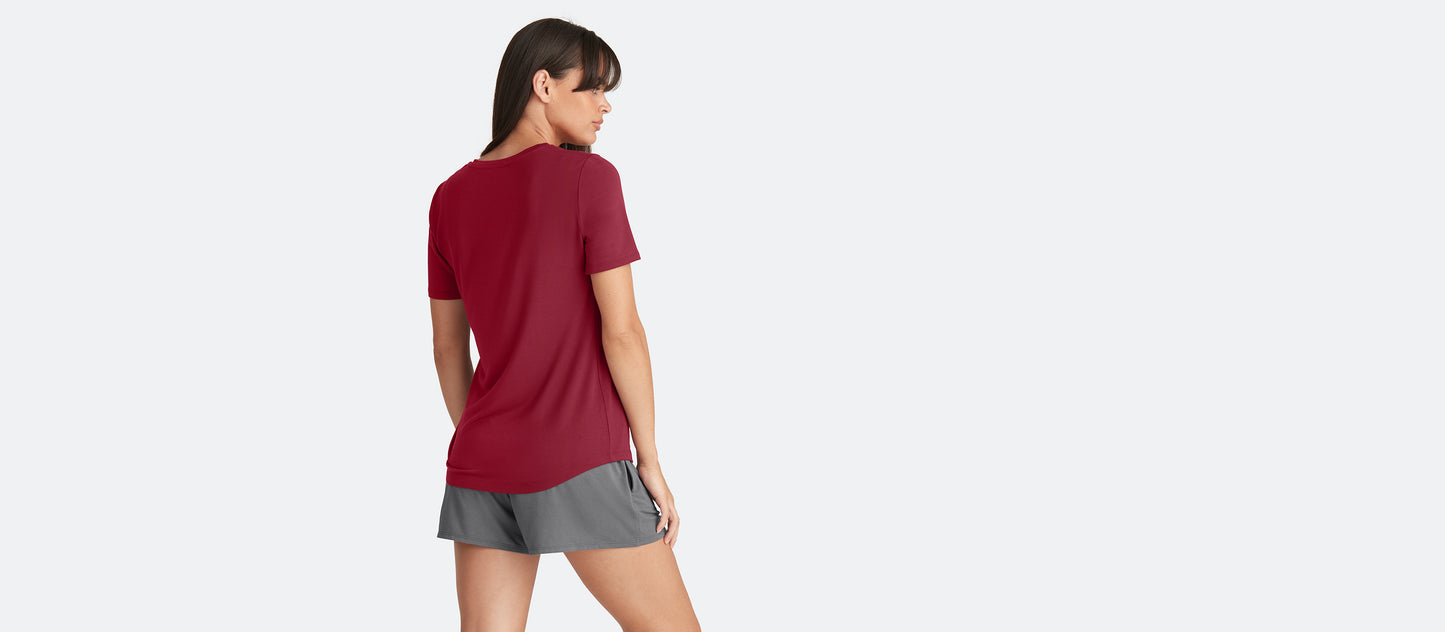 Women's Modal Crew Tee | Cabernet