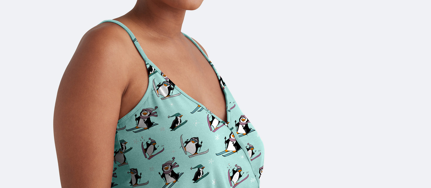 Women's Romper | Penguins on Skis