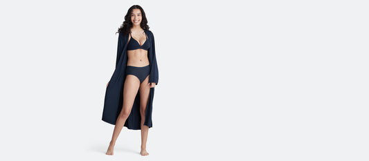 Unisex Hooded Modal Robe | Dark Sapphire