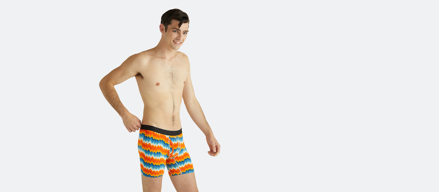 Boxer Brief w/ Fly | Groovy Chevron