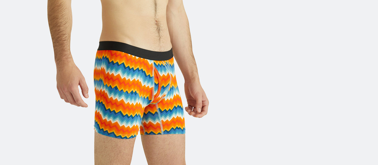 Boxer Brief w/ Fly | Groovy Chevron