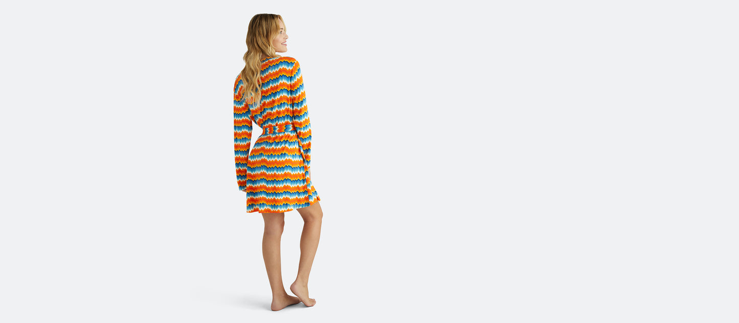 Women's Modal Robe | Groovy Chevron