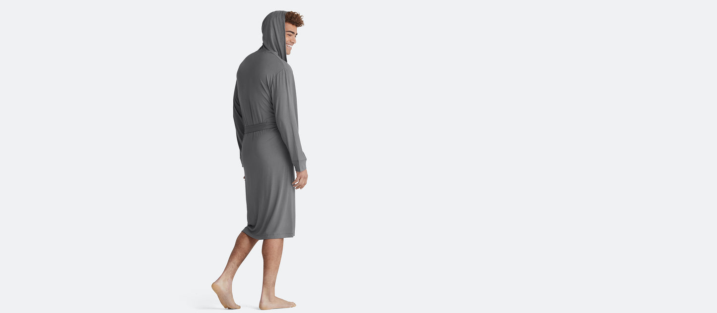 Unisex Hooded Modal Robe | Grey