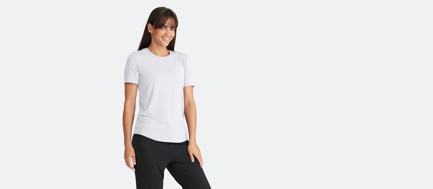 Women's Modal Crew Tee | White