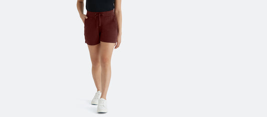 Women's French Terry Shorts | Heather Burgundy