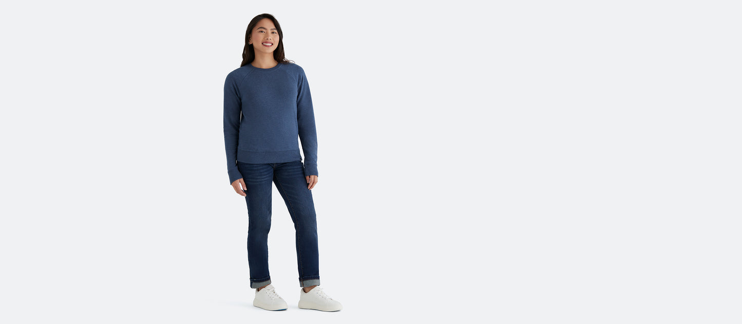 Women's French Terry Crew Sweatshirt | Heather Navy