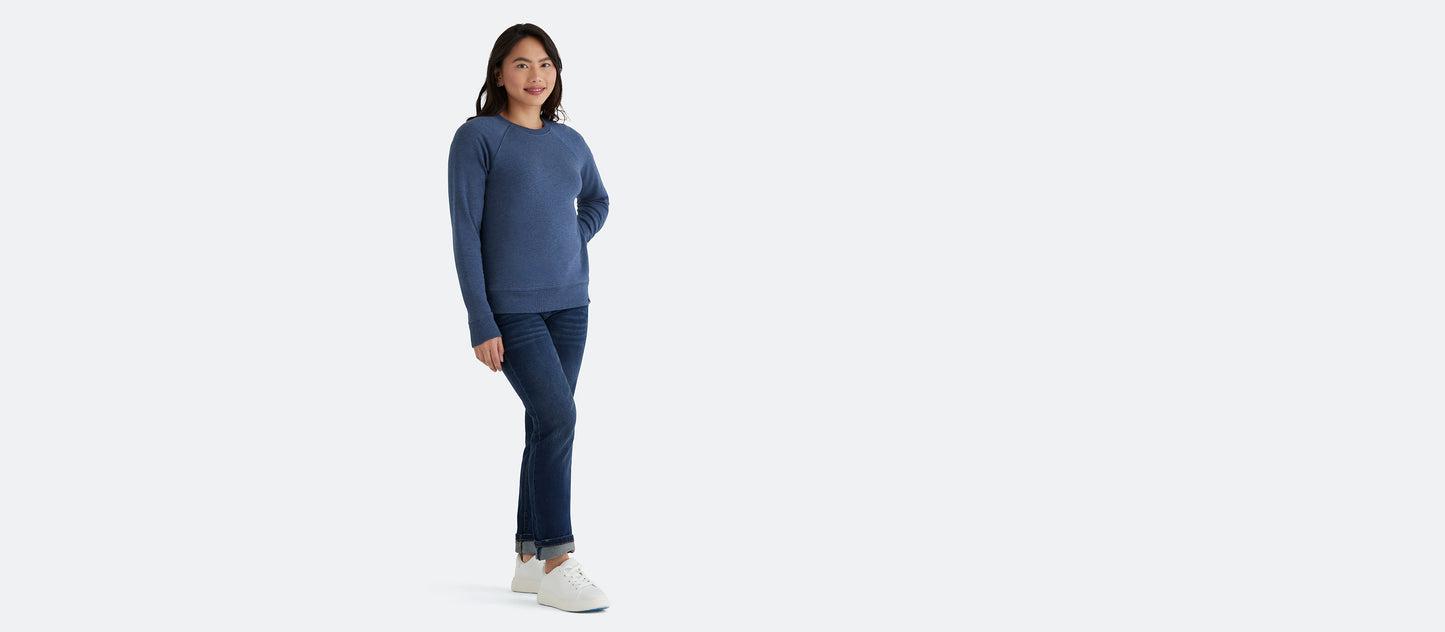 Women's French Terry Crew Sweatshirt | Heather Navy