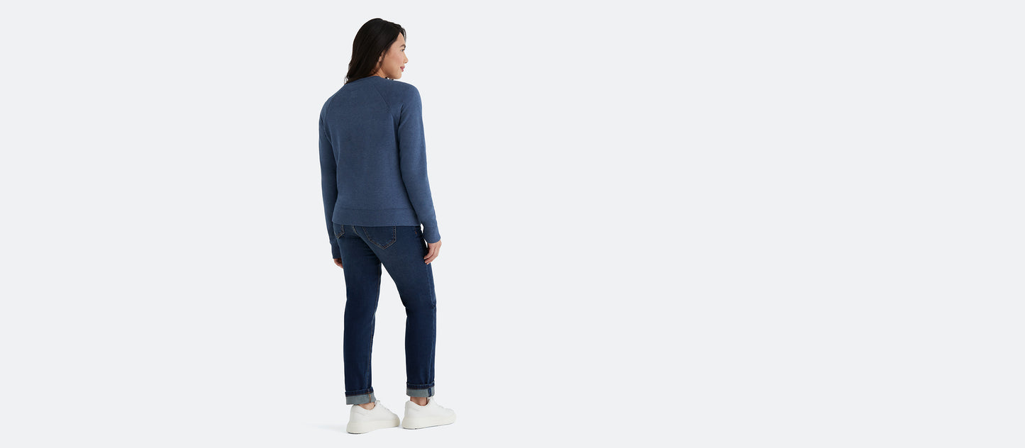 Women's French Terry Crew Sweatshirt | Heather Navy