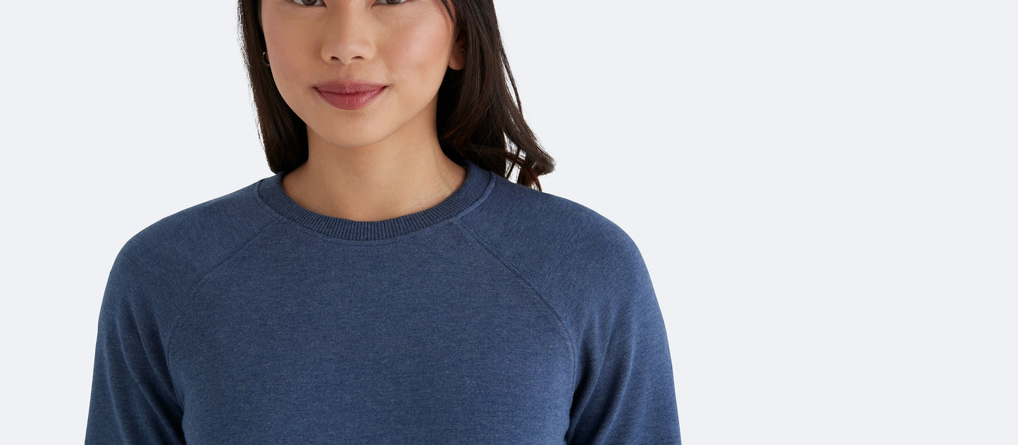 Women's French Terry Crew Sweatshirt | Heather Navy