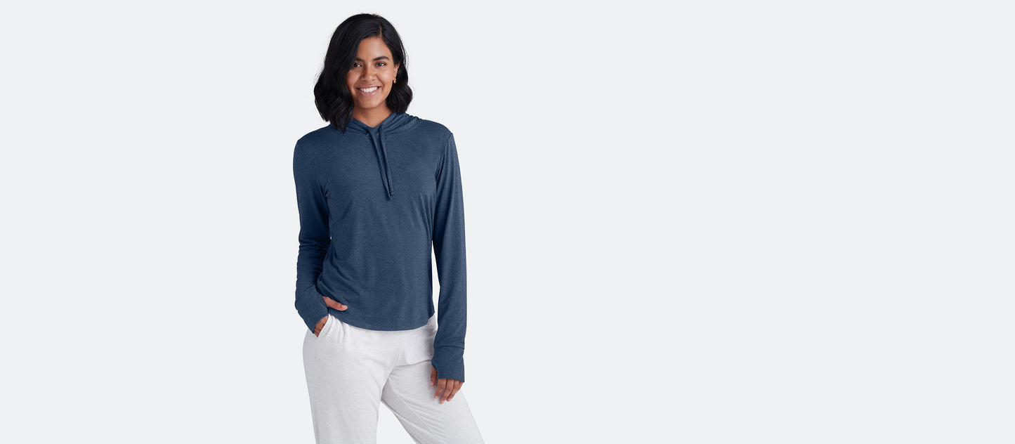 Women's Pullover Hoodie | Heather Navy