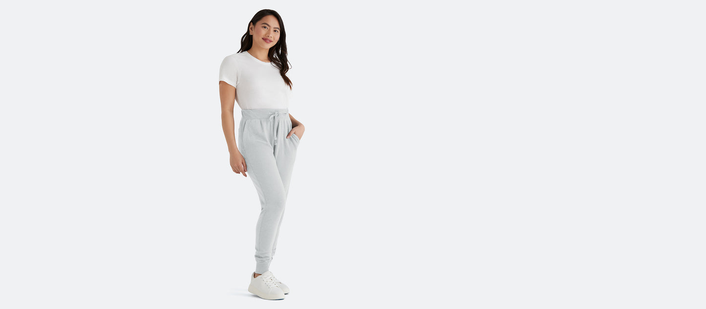 Women's French Terry Jogger | Light Heather Grey