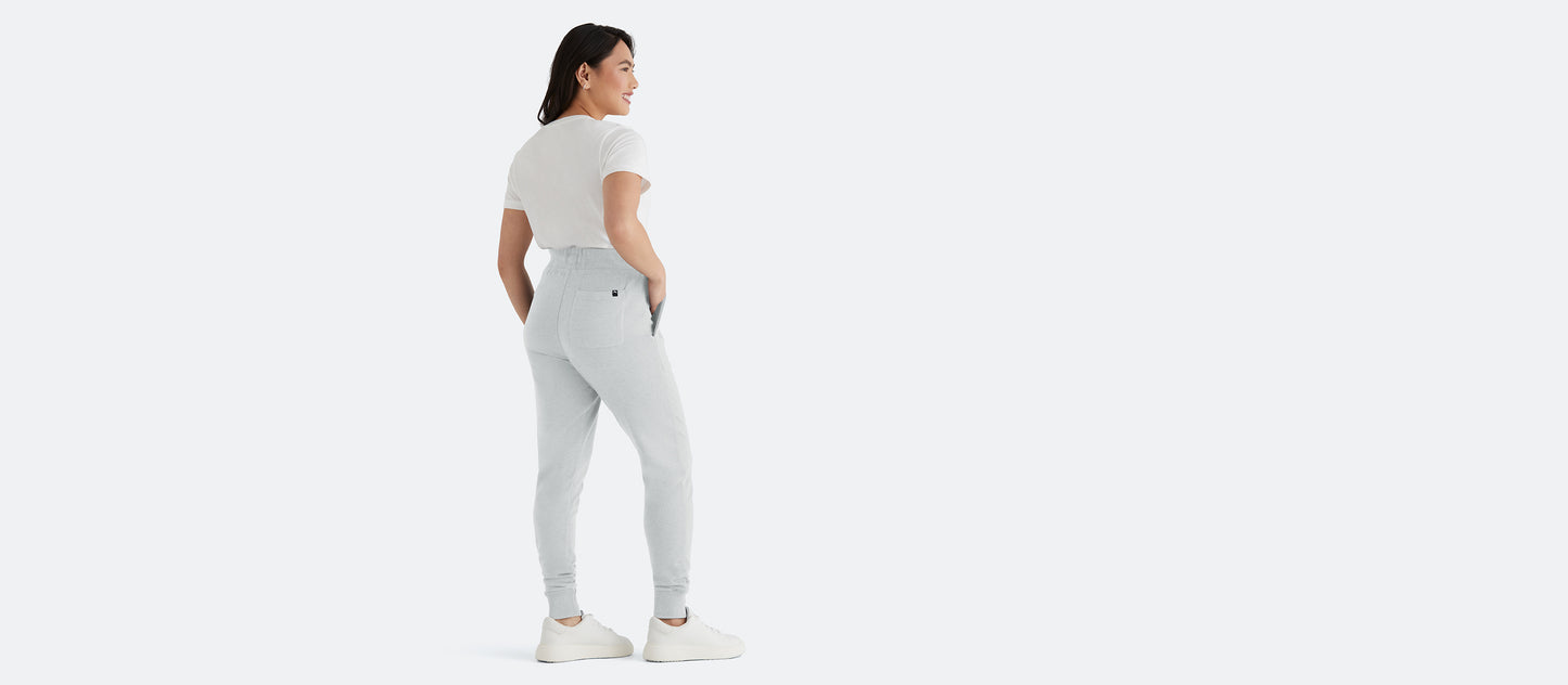 Women's French Terry Jogger | Light Heather Grey