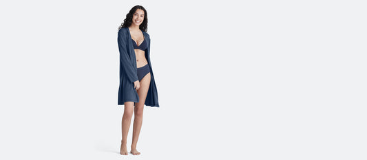 Women's Modal Robe | Heather Navy