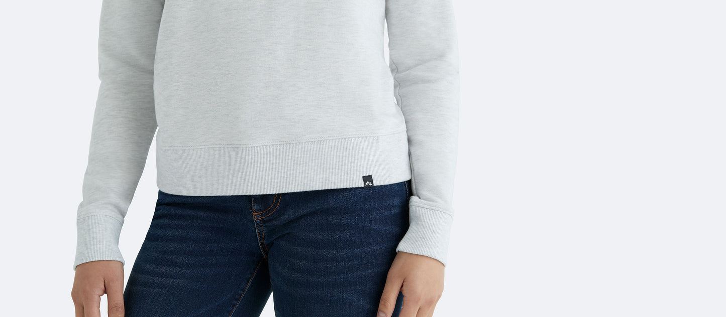 Women's French Terry Crew Sweatshirt | Light Heather Grey