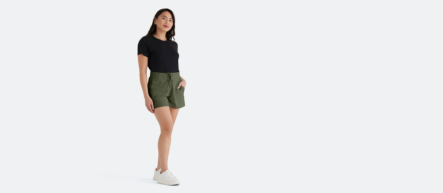 Women's French Terry Shorts | Heather Olive