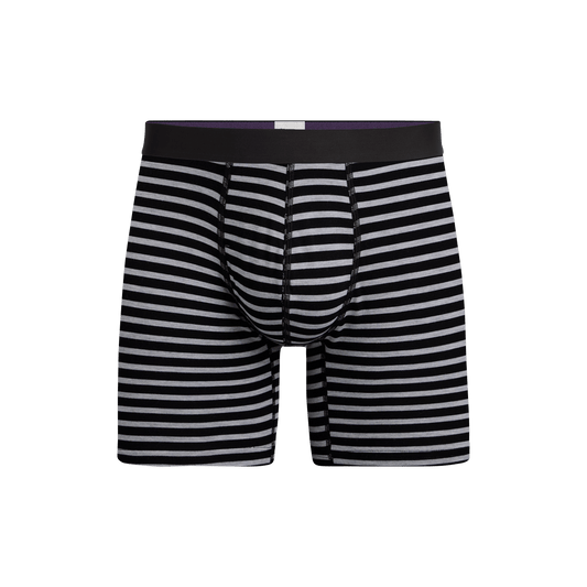 Boxer Brief | Heather Grey Stripes