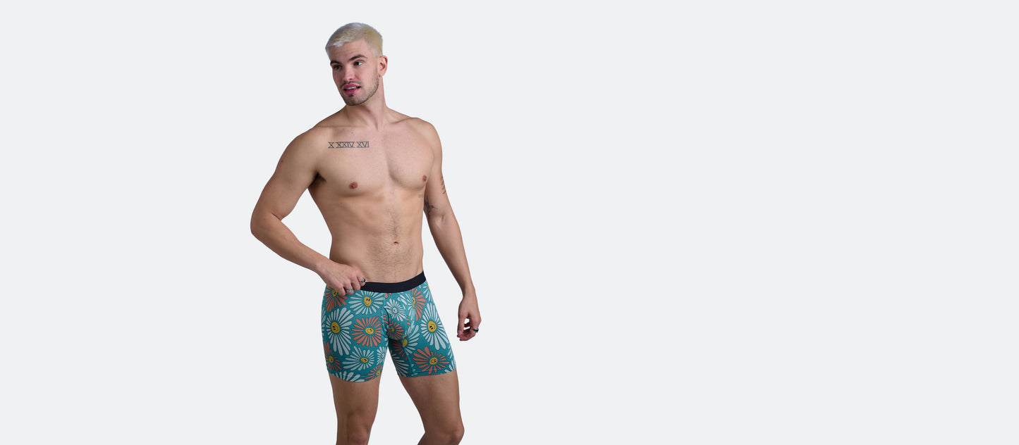 Boxer Brief w/ Fly | Disco Daisies