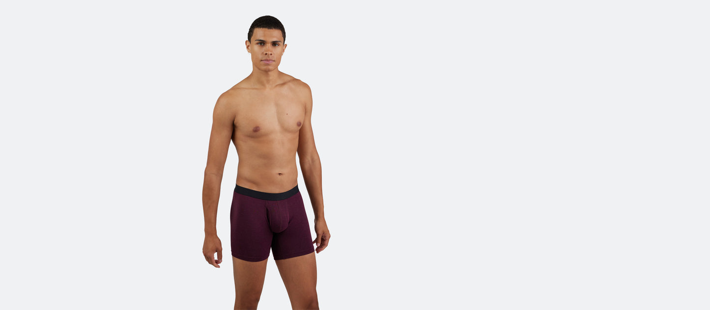 Boxer Brief w/ Fly | Heather Wine