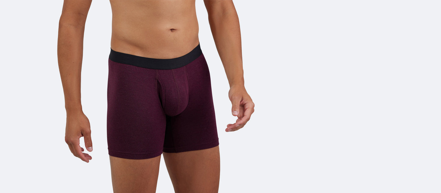 Boxer Brief w/ Fly | Heather Wine