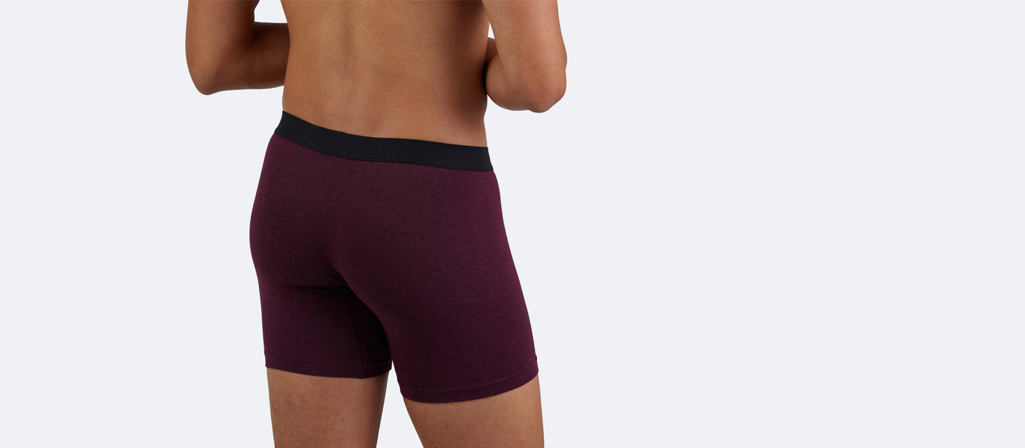 Boxer Brief w/ Fly | Heather Wine