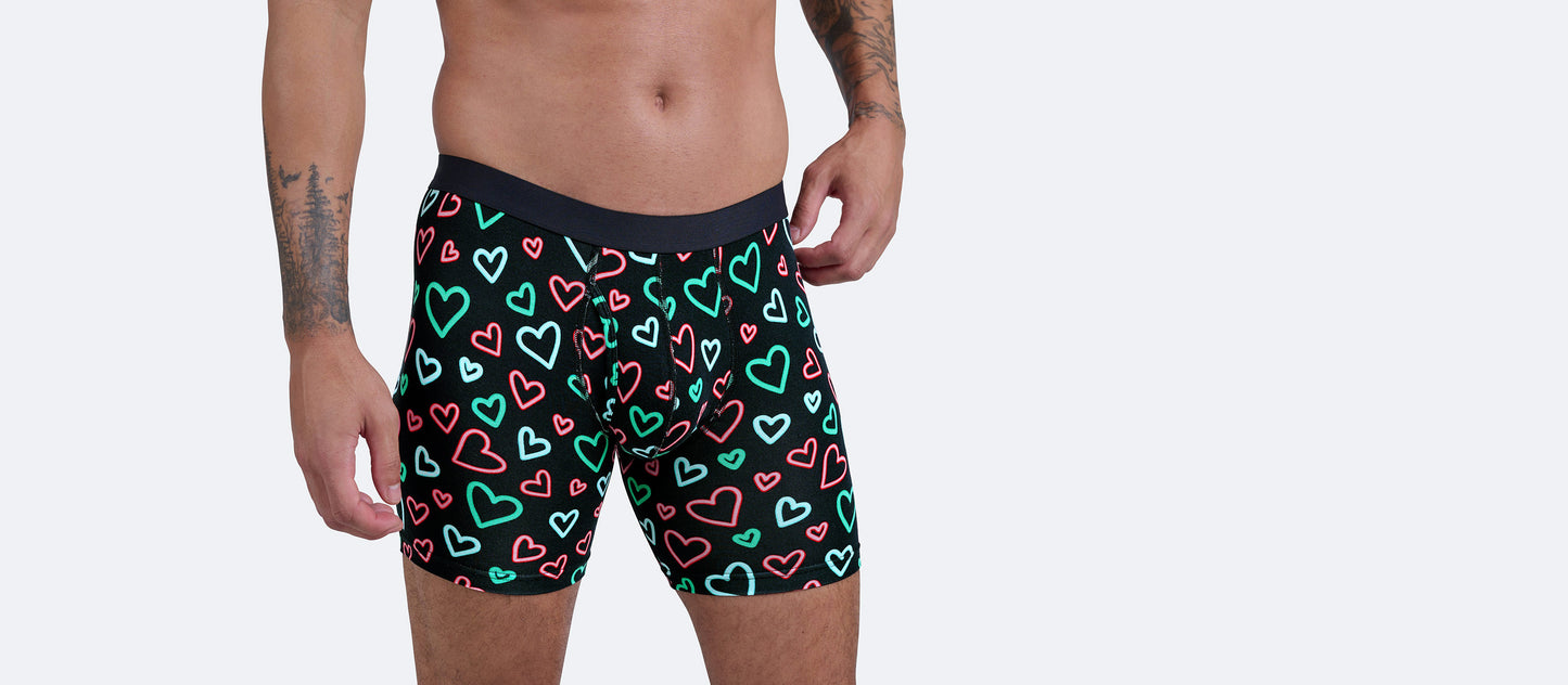 Boxer Brief w/ Fly | Electric Hearts