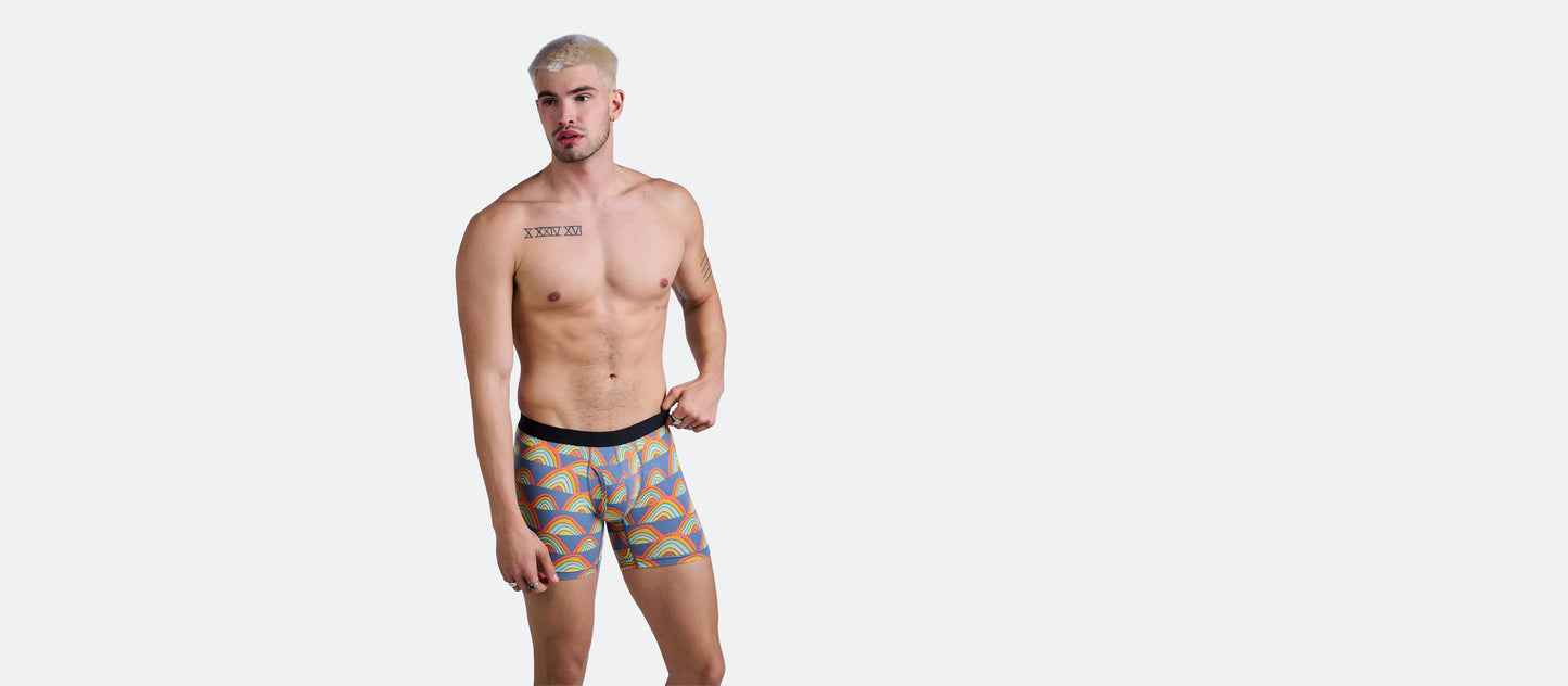 Boxer Brief w/ Fly | Retro Rainbows