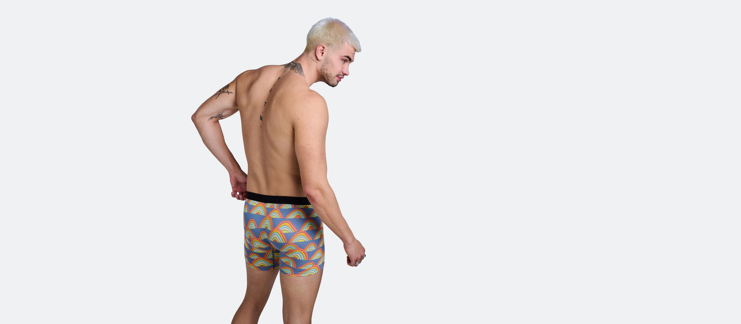 Boxer Brief w/ Fly | Retro Rainbows