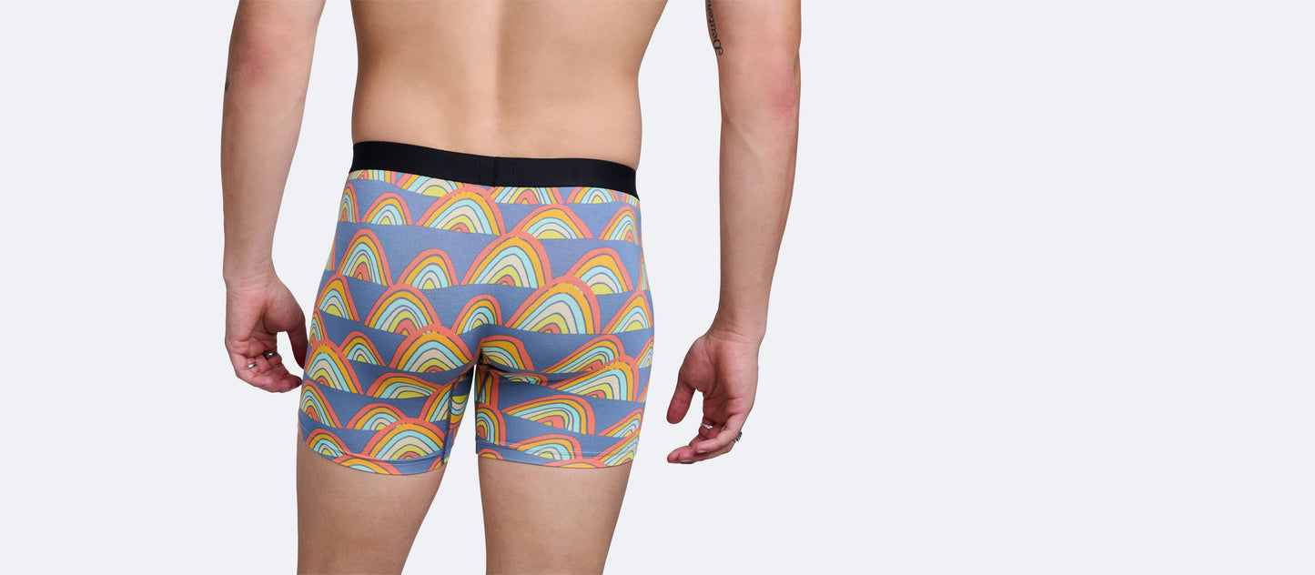 Boxer Brief w/ Fly | Retro Rainbows