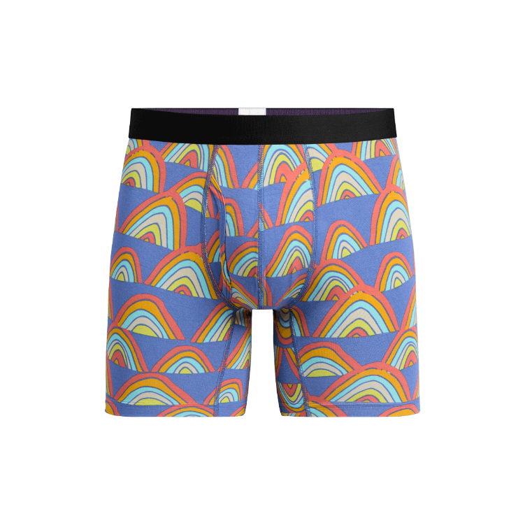 Boxer Brief w/ Fly | Retro Rainbows