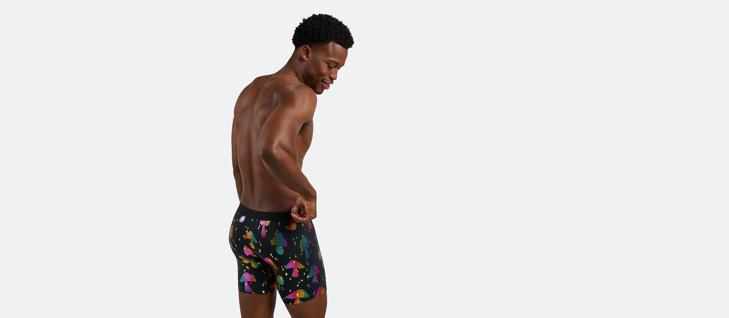 The Ball Caddy™ Boxer Brief w/ Fly | Disco Shrooms