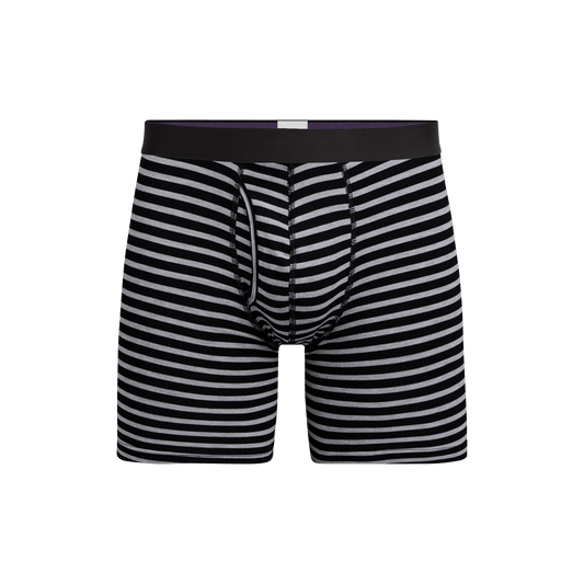 The Ball Caddy™ Boxer Brief w/ Fly | Heather Grey Stripes