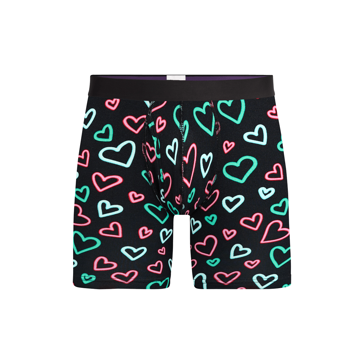 The Ball Caddy™ Boxer Brief w/ Fly | Electric Hearts