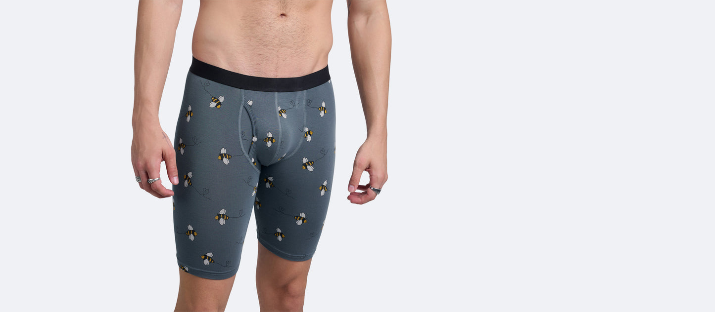 The Ball Caddy™ Long Boxer Brief w/ Fly | Let It Bee