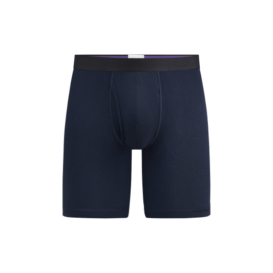 The Ball Caddy™ Long Boxer Brief w/ Fly | Dark Sapphire