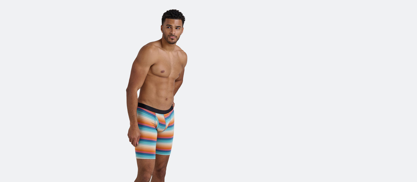 The Ball Caddy™ Long Boxer Brief w/ Fly | Pool Stripes