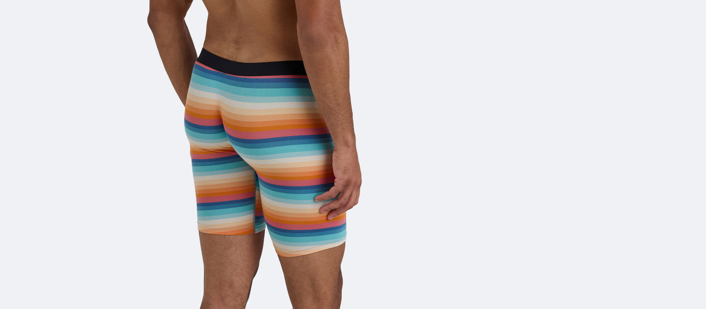 The Ball Caddy™ Long Boxer Brief w/ Fly | Pool Stripes