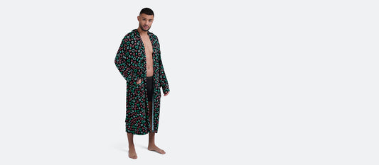 Unisex Hooded Modal Robe | Electric Hearts