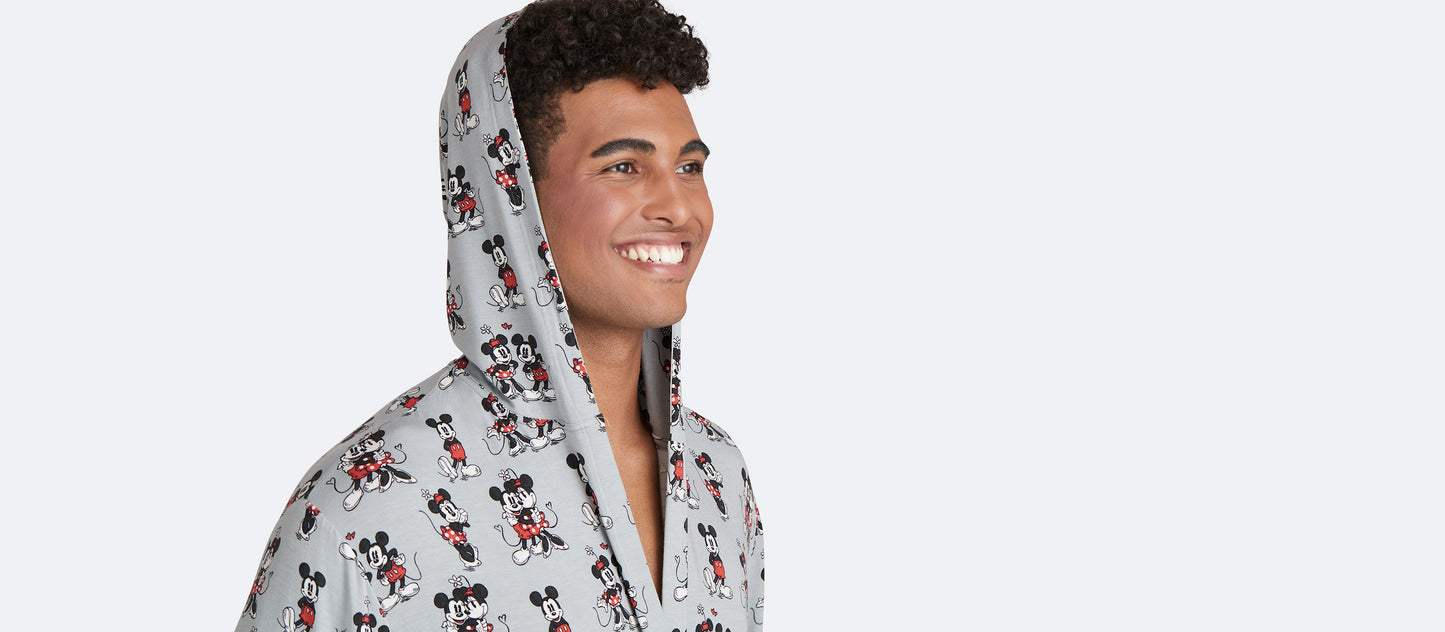 Unisex Hooded Modal Robe | Mickey & Minnie