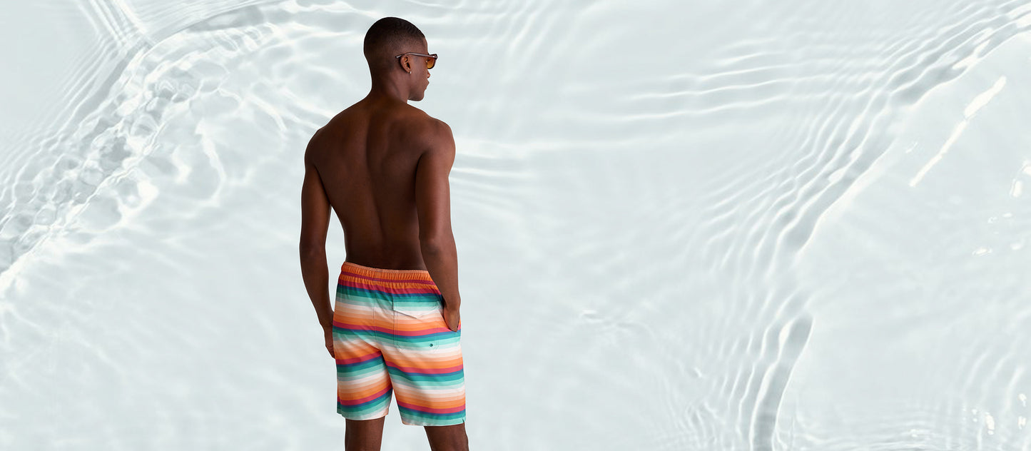 8” Active Swim Trunk | Pool Stripes