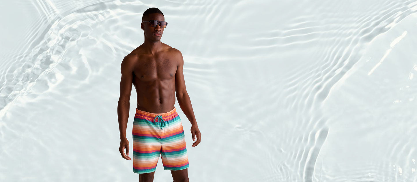 8” Active Swim Trunk | Pool Stripes