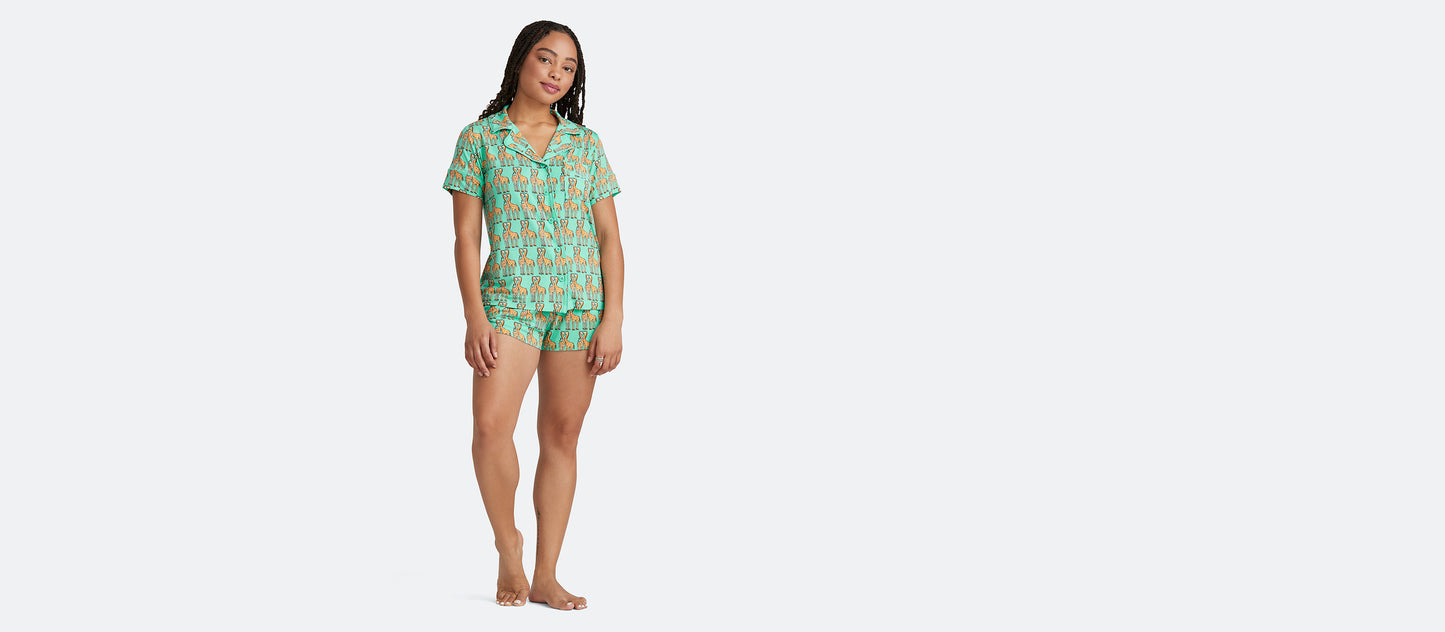 Women's Shortsleeve Modal PJ Set | Necking