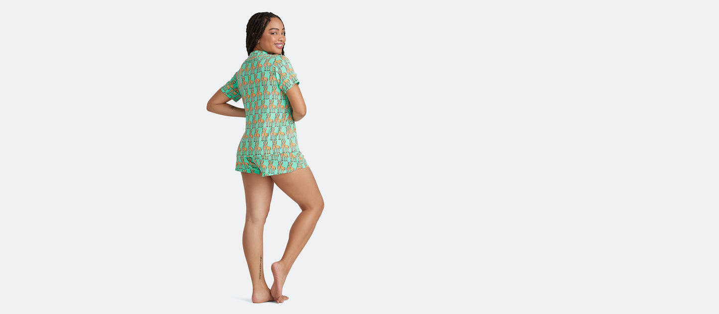 Women's Shortsleeve Modal PJ Set | Necking