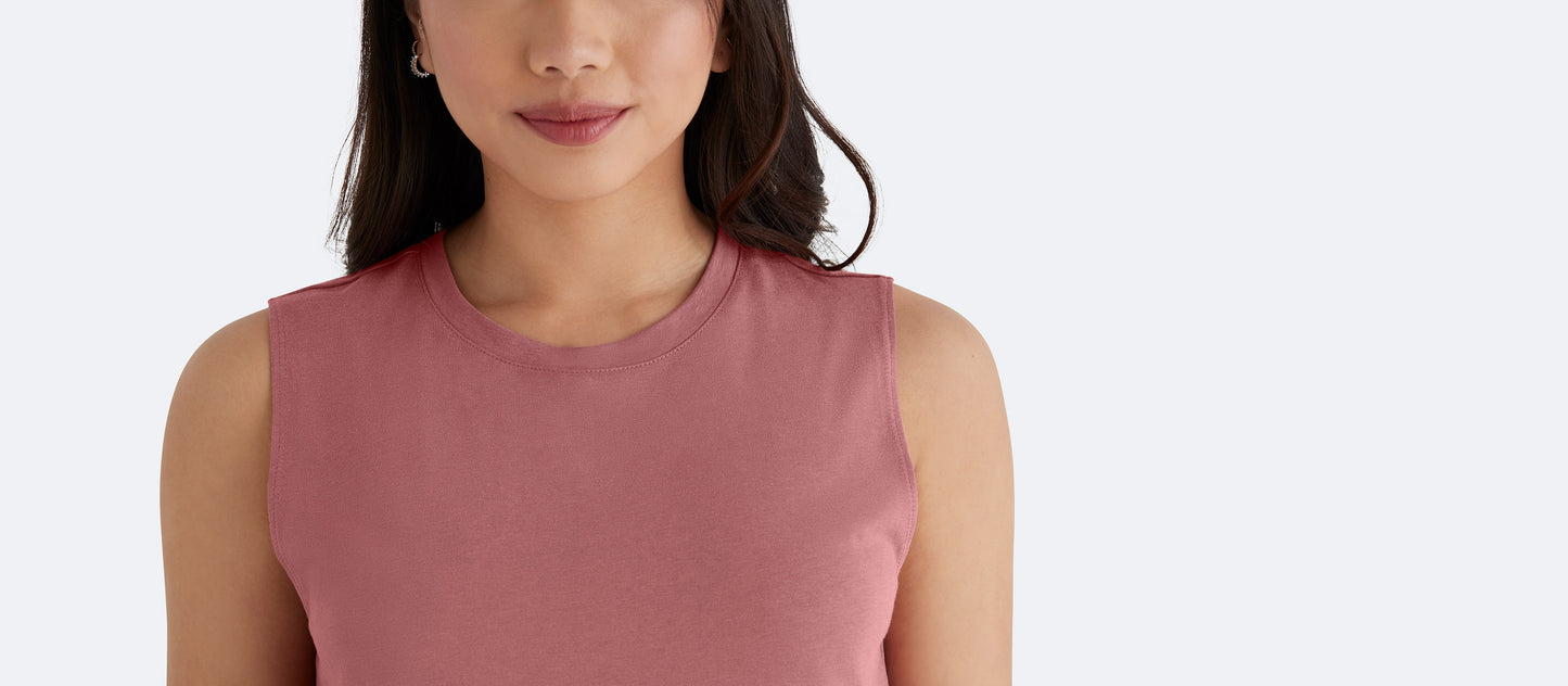 Women's Daily Sleeveless Tee | Shaded Rose